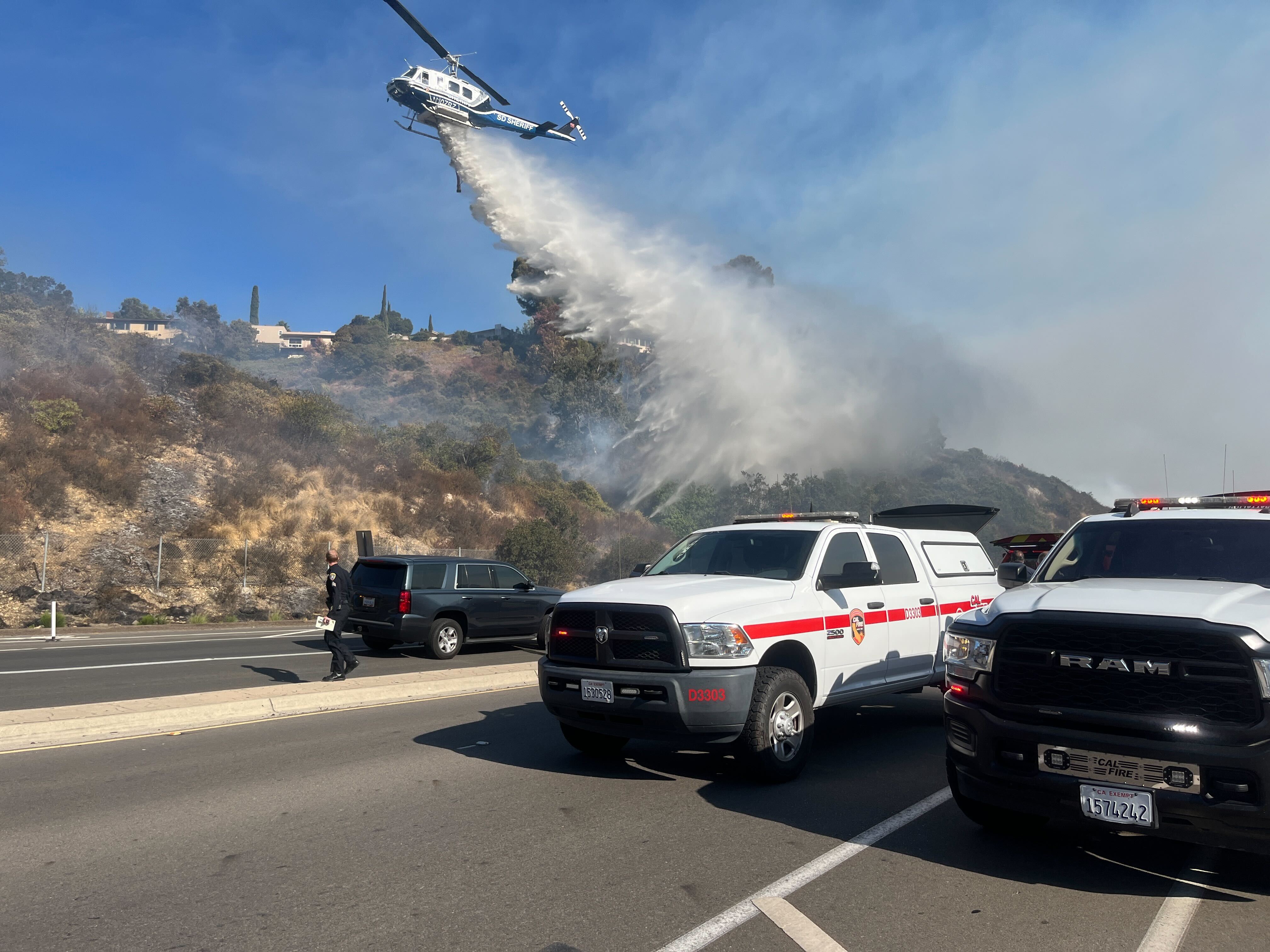 College Area brush fire prompts road closures, evacuations ordered 