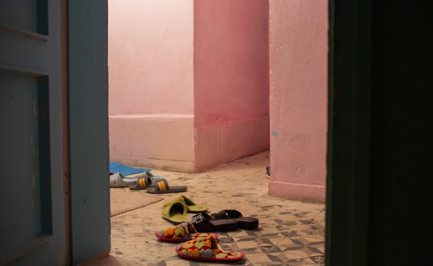 The apartment where a recently arrived Afghan refugee lives, who asked to remain anonymous in Trabzon, Turkey. It is common for refugee families here to live in run-down apartments with little furniture, unable to bring most belongings with them.