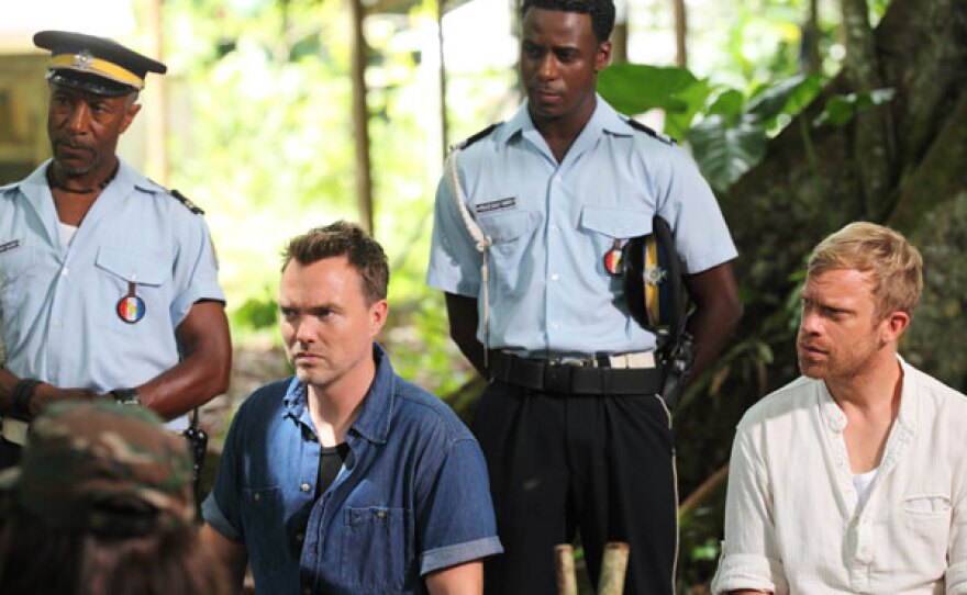 Dwayne (Danny John Jules), Dan (Ciaran McMenamin), Fidel (Gary Carr) and Matt (William Beck).