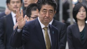 Japanese Prime Minister Shinzo Abe in Boston on Monday.