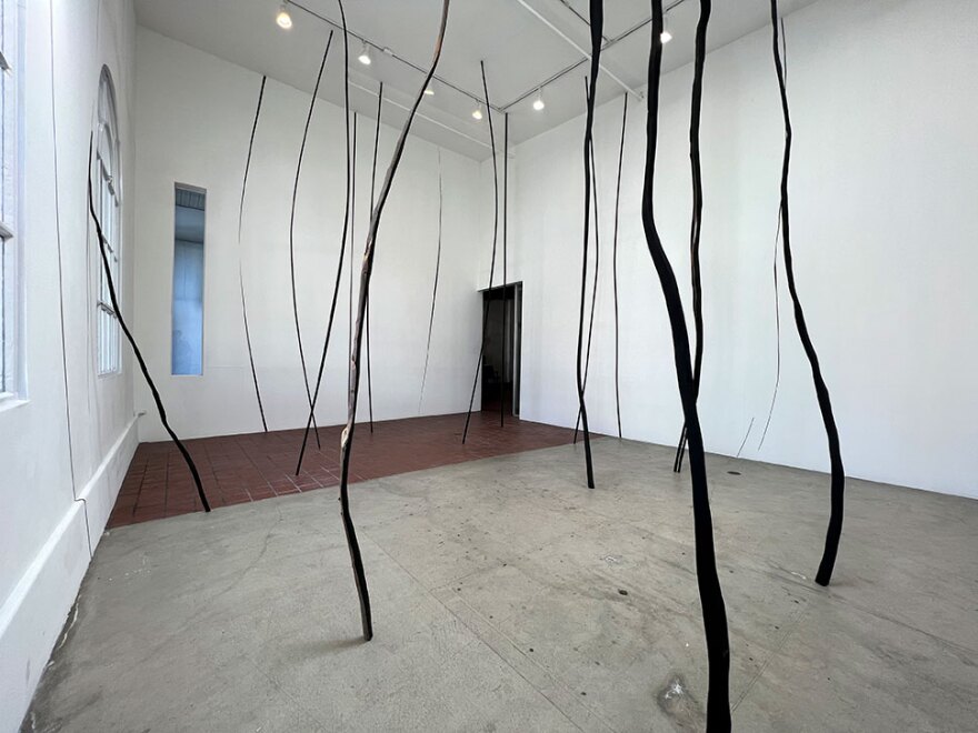 Mathieu Gregoire's "Lines" installation is shown in an undated photo.
