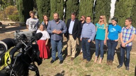 Break the Ban organizers gather at Balboa Park for a news conference, Jan. 15, 2018.