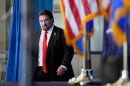 FILE - Nevada GOP chair Michael McDonald walks on stage before speaking ahead of Republican presidential candidate former President Donald Trump at a campaign event, Jan. 27, 2024, in Las Vegas.