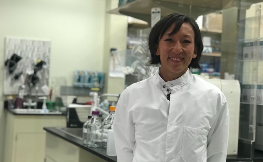 Salk institute researcher Kay Tye stands in a lab in this photo taken on November 18, 2019.