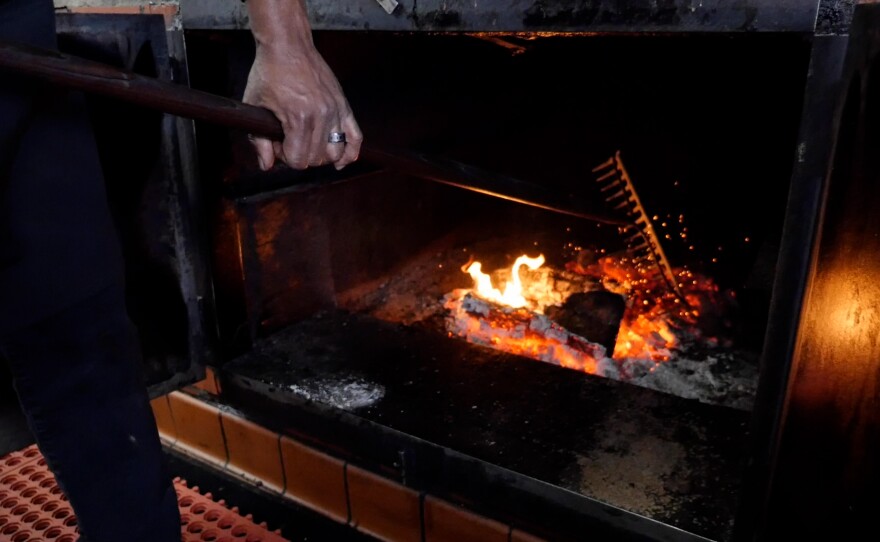 The special brick oven pits at Coop's West Texas BBQ. Feb. 15, 2025