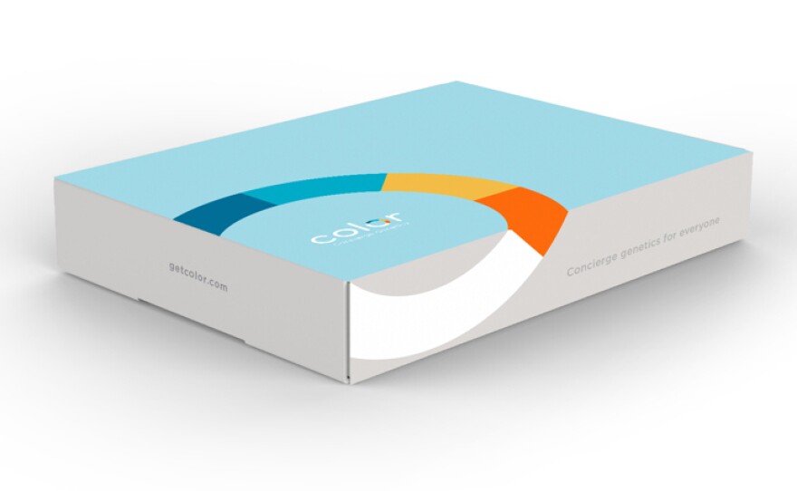Test-kit-in-a-box, from Color Genomics.