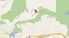 The approximate location of the El Monte Fire in San Diego's East County on August 21, 2010.