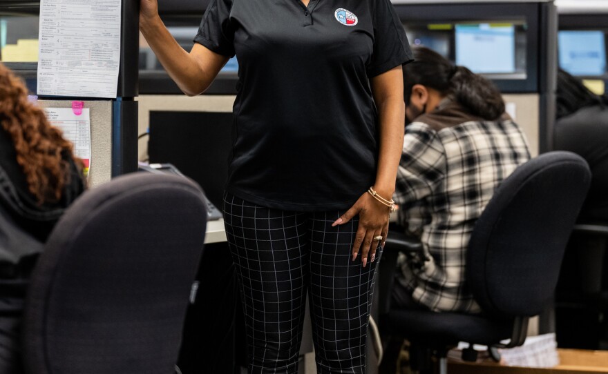 Call center clerk Angela Washington says concerned voters have been calling almost constantly, checking on their applications.