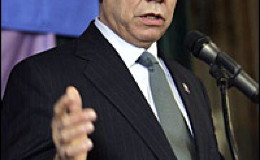 Former Secretary of State Colin Powell, shown here in December 2006, says Iraq is a "boiling pot of sectarian stew" and that it is not sustainable for U.S. troops to stay there unless there is improvement in the Iraqi political situation.