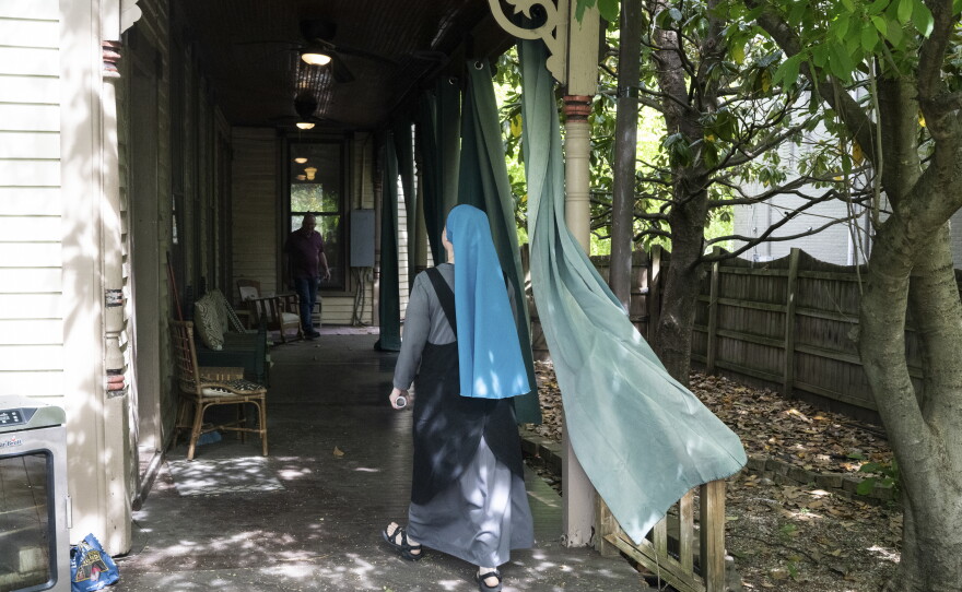 Sister Theresa Alethia explores a potential property for a new convent she wants to open with Sister Danielle Lussier, who call themselves the Sisters of the Little Way of Beauty, Truth and Goodness.