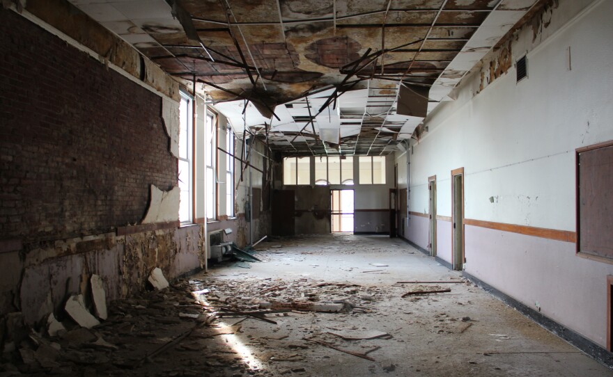 Eliot Elementary in St. Louis, Mo., closed 10 years ago. The building remains empty.