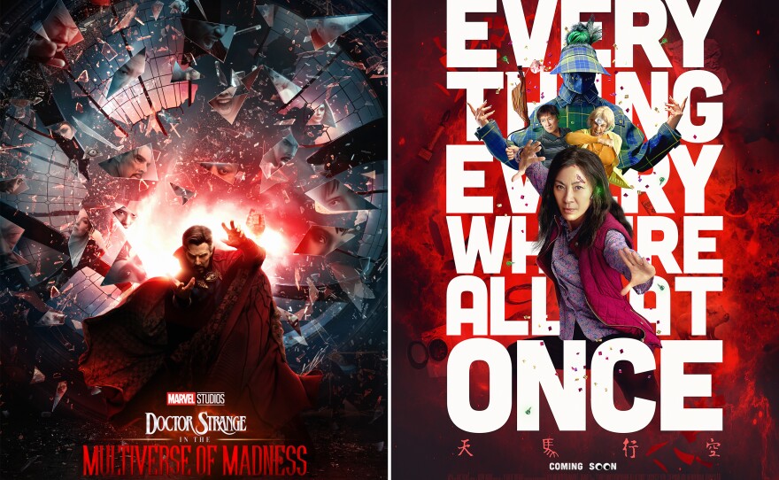 <em>Doctor Strange</em> <em>in the Multiverse of Madness</em> and <em>Everything Everywhere All at Once </em>both centered around multiverses.
