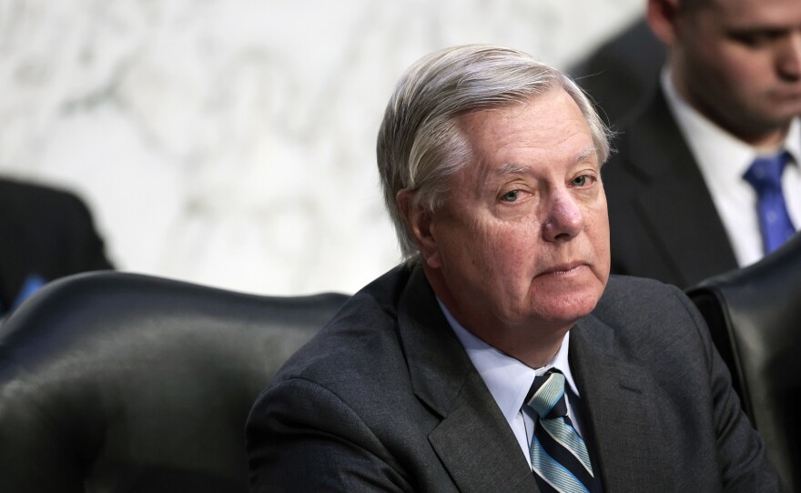 Sen. Lindsey Graham, R-S.C., speaks during Monday's confirmation hearing.