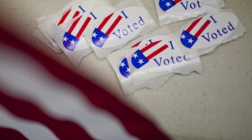 Stickers at a Nevada polling place on Election Day 2010. 