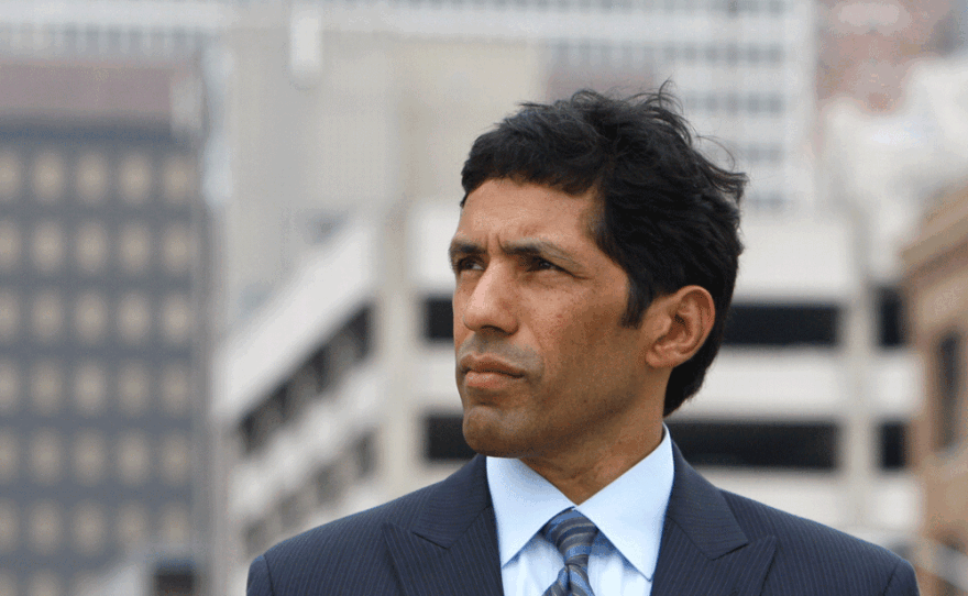 State Sen. Hansen Clarke is seen in Detroit on Aug. 4. Clarke, who defeated longtime incumbent U.S. Rep. Carolyn Cheeks Kilpatrick, says he will fix old, blighted neighborhoods like the one he grew up in.