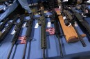Governor Newsom announced an aggressive initiative to protect Californians from gun violence involving semi-automatic assault weapons like these in an undated photo.