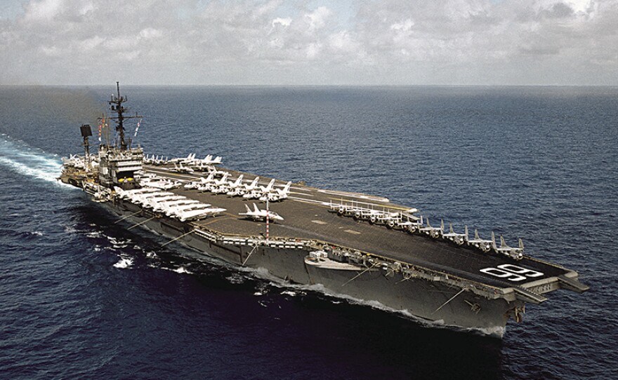 A modern-day aircraft carrier.