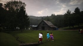 Students walk through the scenic campus of Wellspring Academy, a boarding school for overweight children, located near Asheville, N.C. In addition to taking regular academic classes, students learn to control weight through a healthful diet, exercise and counseling.