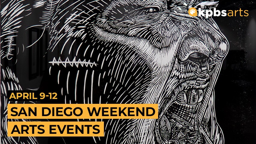 Detail of Sevy Arte's "Rage," a woodcut relief print that's part of "Print as Protest" as the Chicano Park Museum & Cultural Center, opening April 11, 2026.