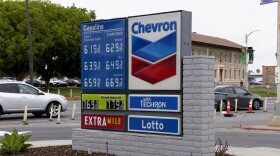 A Chevron gas station in University Heights shows high rates on March 31st 2026.
