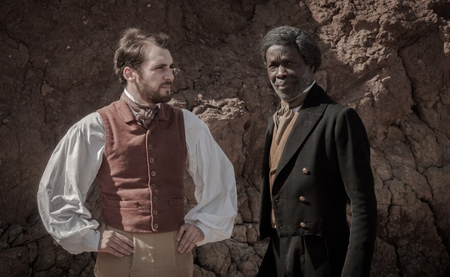 Franklin Blake (Joshua Silver) and Gabriel Betteredge (Leo Wringer) in a scene from THE MOONSTONE.