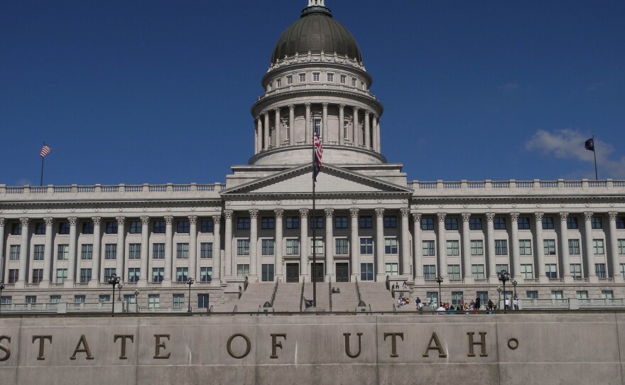 The Utah State Capitol in Salt Lake City. Under a new state law, a biological father will be responsible for half of a woman's out-of-pocket pregnancy costs.