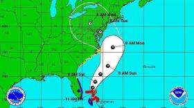 The National Hurricane Center's "5-day forecast cone" as of 11 a.m. ET today (Oct. 26).