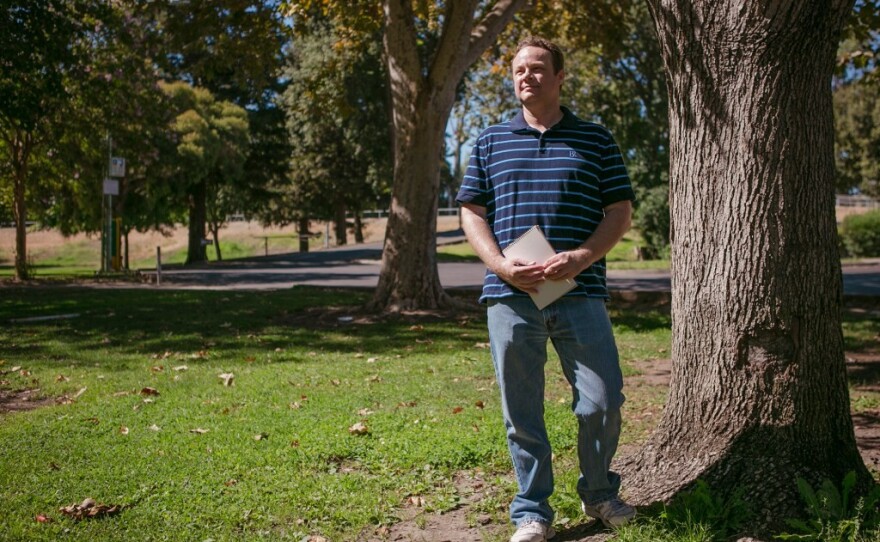 School board candidate Taylor Kayatta photographed in Sacramento on Aug. 13, 2022. Kayatta is running for Sacramento City Unified School District Board Area 6.