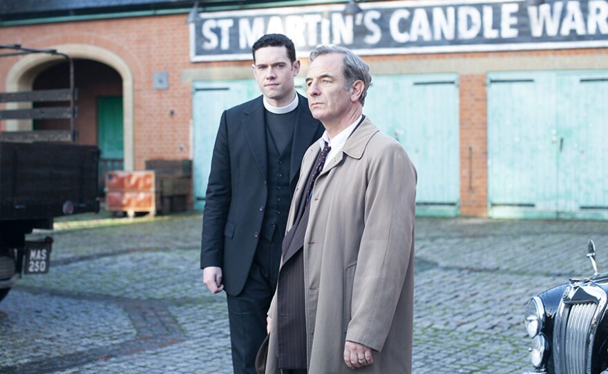 Tom Brittney as Rev. Will Davenport and Robson Green as DI Geordie Keating