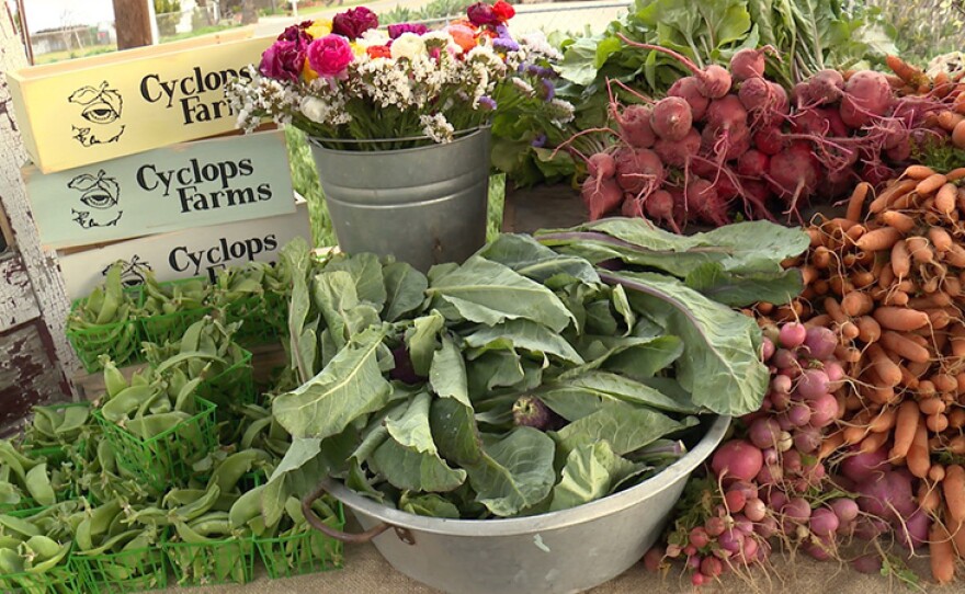 Fresh produce and flowers from Cyclops Farms.