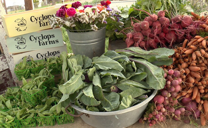 Fresh produce and flowers from Cyclops Farms. 