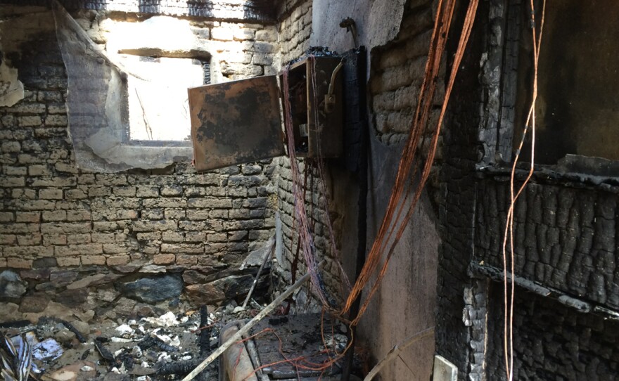 NPR's garage, after the fire.