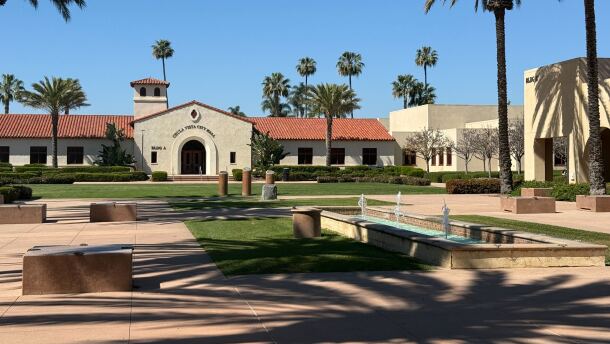 Chula Vista City Hall is pictured on a sunny day, March 19, 2026.