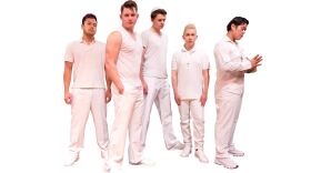 The cast of Coronado Playhouse's "Altar Boyz," in this 2017 photo.