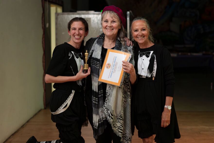 Kata Pierce-Morgan (center with two of her dancers) took home the Fringe of the Fringe award for her show "Censored Heart" at Les Girls Theater, the only show not in Balboa Park. May 28, 2023