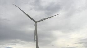 A wind turbine pictured in the Imperial Valley desert, Aug. 6, 2019.