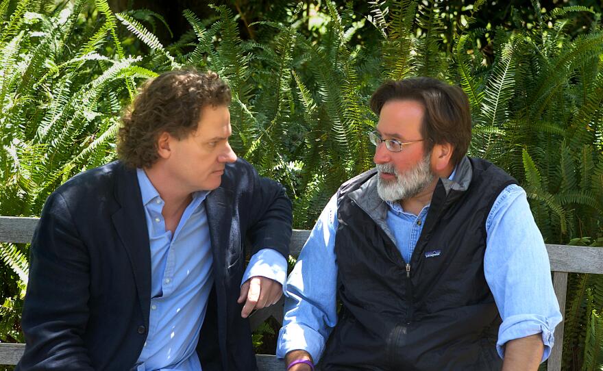 Richard Martinez and Peter Rodger in Santa Barbara on June 1, 2014.