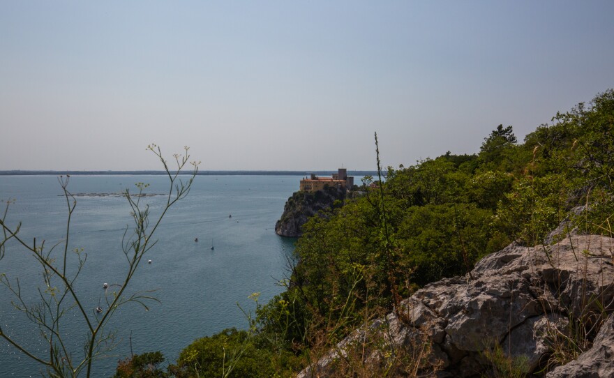 Not far from Trieste, the 14th century Duino Castle is perched on a cliff with views of the Gulf of Trieste.