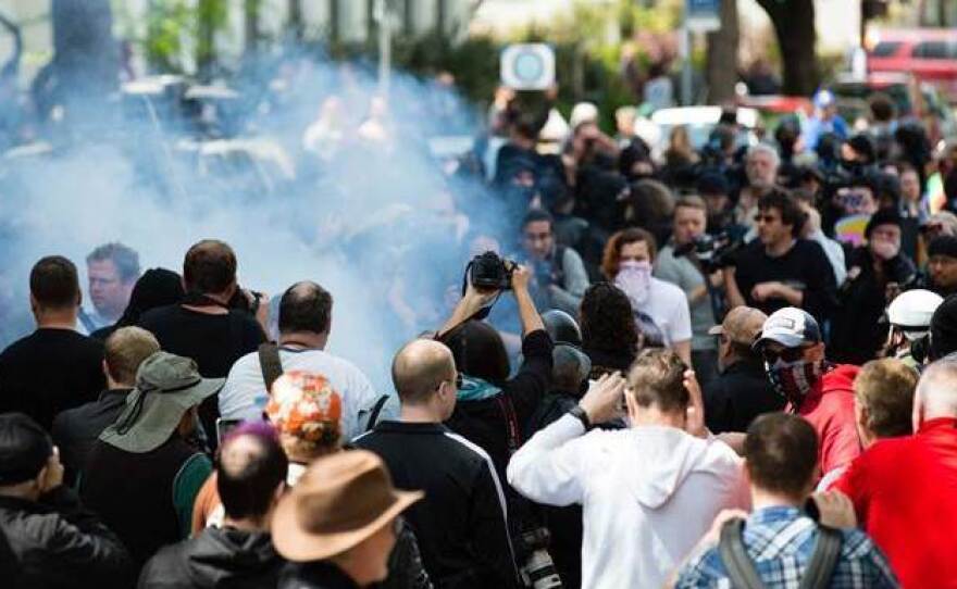 Berkeley police arrested at least 21 people during a pro-Trump rally that became violent after counter-protesters clashed with demonstrators on Saturday.