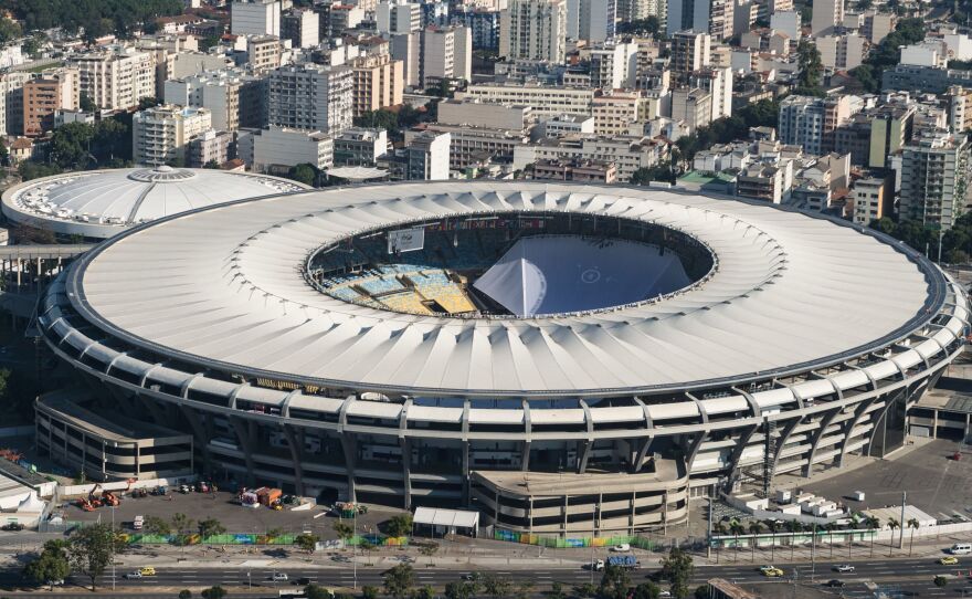 Maracanã Stadium, pictured just months ago when it was in its Olympic-level shape for the Rio Games. Hundreds of millions of dollars have gone into renovating the decades-old stadium, a venue that has been described as Brazil's "soccer cathedral."