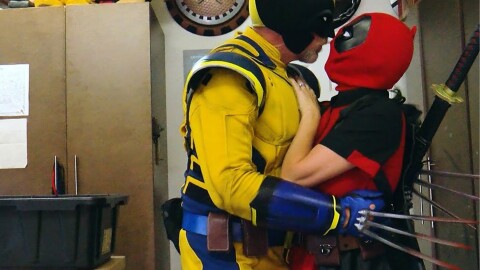 Shawn Ritcher and Lisa Lower-Ritcher, cosplaying as Wolverine and Deadpool are shown in this undated photo.