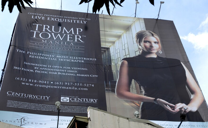 In the Philippines, an advertisement for Manila's Trump Tower, featuring Ivanka Trump.