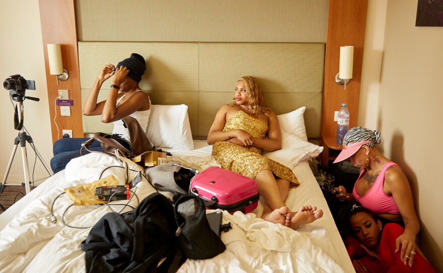 On the pageant's final morning, the contestants gathered in Miss saHHara's hotel room for their confessional interviews, where they were encouraged to talk about their experiences during the pageant, as well as answer questions about their outfits.