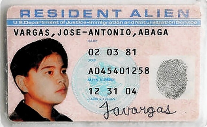 Jose Antonio Vargas learned his green card was counterfeit when he went to apply for a driver's license.