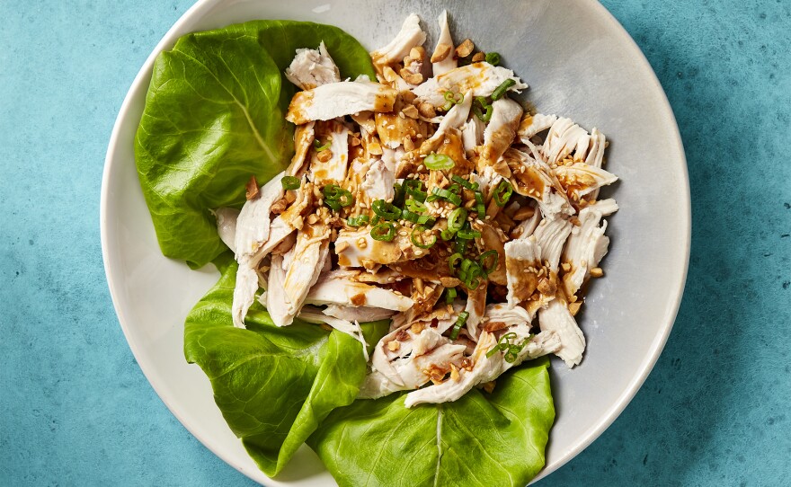 Sichuan-Style Cold Poached Chicken with Double Sesame Sauce