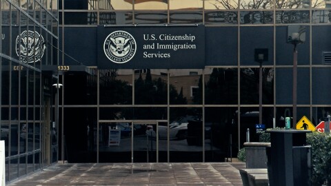 The entrance to the U.S. Citizenship and Immigration Services office in downtown San Diego is shown in this undated photo.