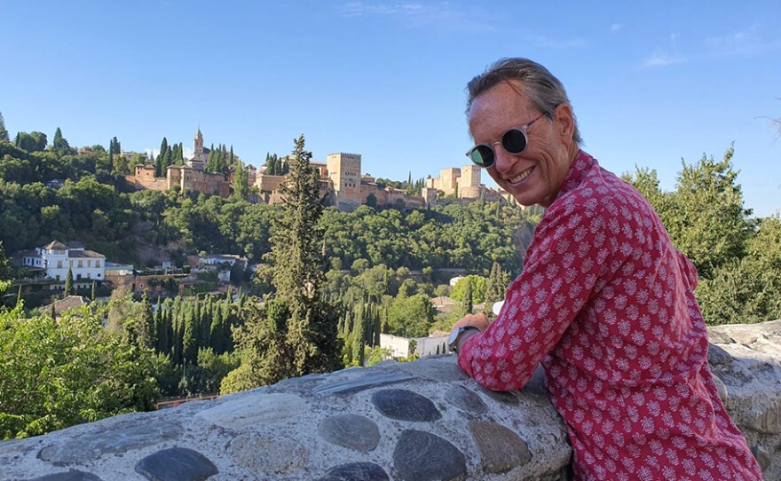 Richard E. Grant gets a view of Alhambra, Granada.