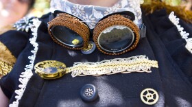 Steampunk goggles, a wardrobe staple for steampunk attire. 