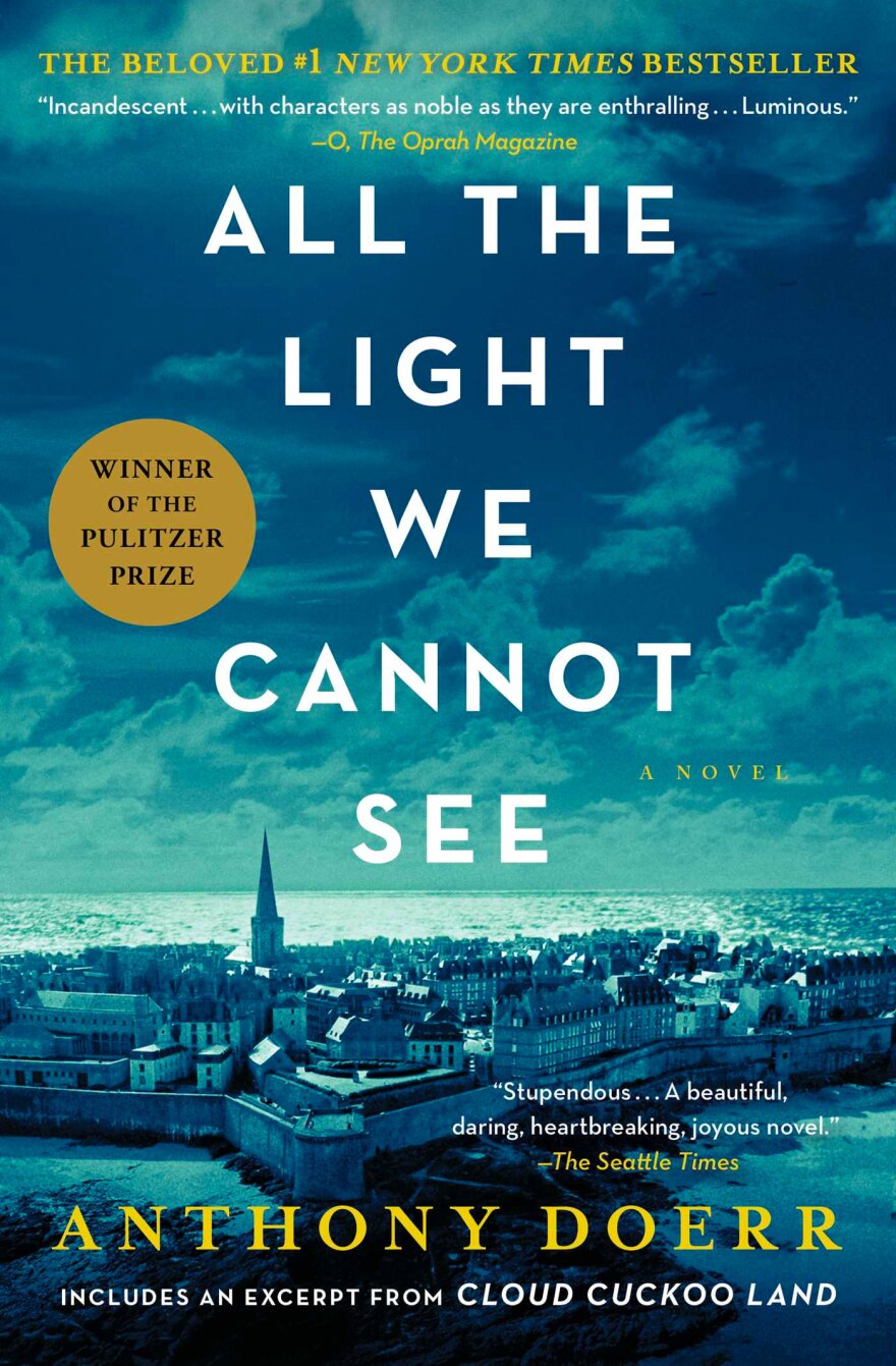 The book cover is shown for "All the Light We Cannot See," originally published in 2014.