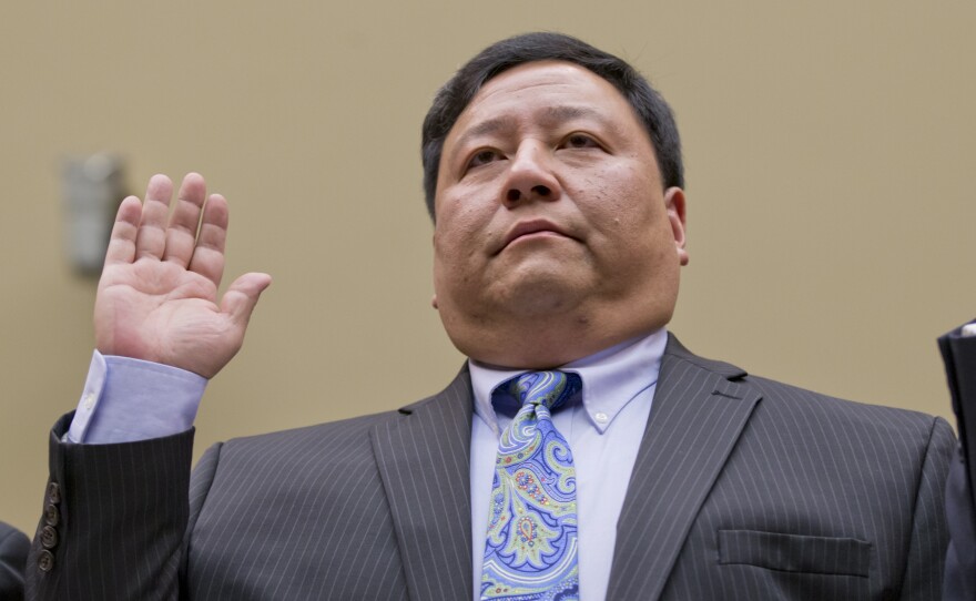 Henry Chao, the project manager over HealthCare.gov, is sworn in to testify before the House Oversight Committee on Wednesday.